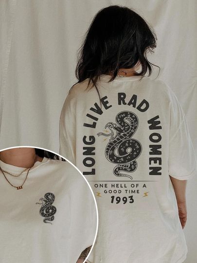 Discover Long Live Rad Women Tee, Trendy aesthetic boho comfort colors tee, feminist girl power shirt