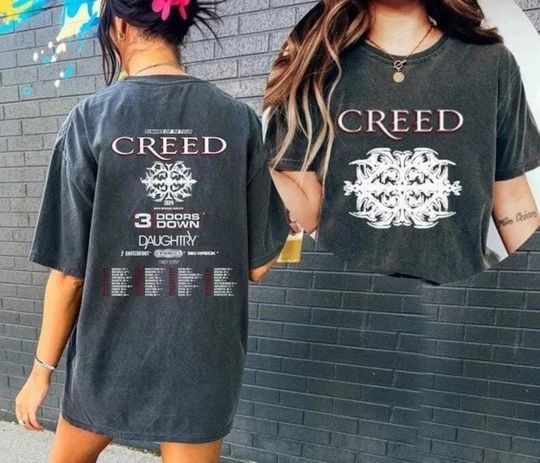 Discover Creed 2024 Tour Summer of '99 Tour Shirt, Creed Band Fan Shirt, Creed Band, Creed 2024 Concert Shirt, Summer of '99 Concert Shirt