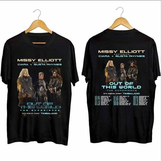 Discover 2024 Tour Missy Elliott x Ciara & Busta T-Shirt, Out of This World 2024 Tour Shirt, Missy Elliott Rap Tour Merch, Missy Elliott Fan Gift