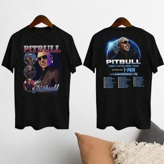 Discover Pitbull 2024 Concert Shirt, Pitbull Party After Dark Tour 2024 T-Shirt, Pitbull Rapper Fan Gift, Pitbull Bootleg Shirt, Pitbull Tour Merch