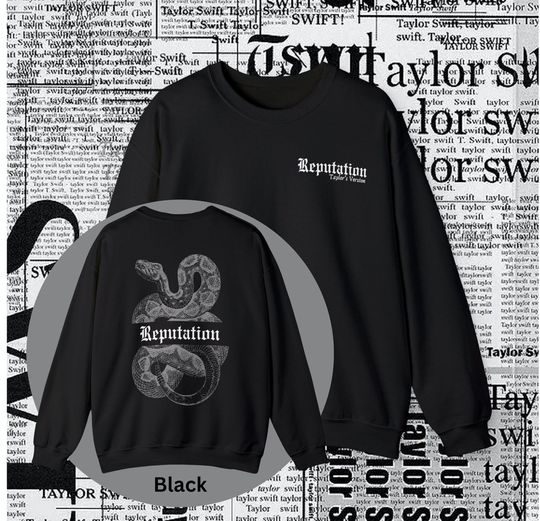 Discover Reputation Double Sided Merch Taylo version| Taylor Merch| Taylo version| Unisex Heavy Blend Crewneck Sweatshirt