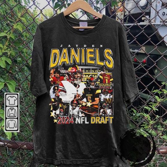 Discover Jayden Daniels Vintage Bootleg Style Shirt, Jayden Daniels Shirt, Unisex shirt