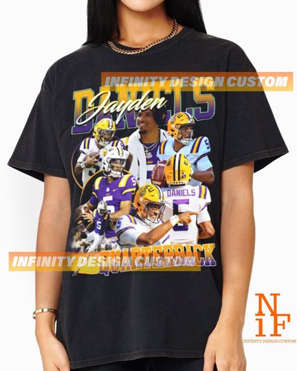 Jayden Daniels shirt Vintage 90s T-shirt Merchandise Bootleg Vintage Classic Graphic Tee Unisex
