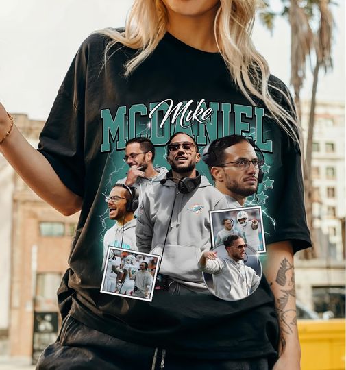 Mike McDaniel Vintage T-Shirt, American football vintage, Game Day 90s Retro Graphic Tee, Best Gift, Vintage 90s Graphic Lamar Jackson