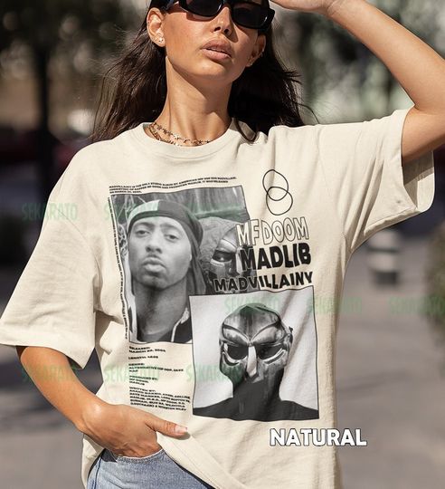 Vintage Style Bootleg Inspired Tee | Graphic Unisex Tee | MF Dooom  - Madlib Shirt, Aesthetic Pop Album Tee