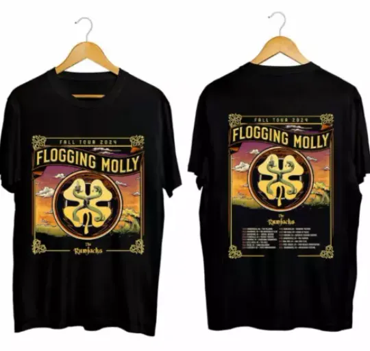 Discover Flogging Molly Fall 2024 US Tour Shirt, Flogging Molly Band Fan Shirt