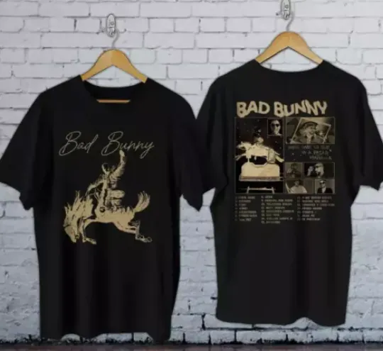 Discover Badd Bunny Most Wanted Bunny Tour 2024 T-Shirt