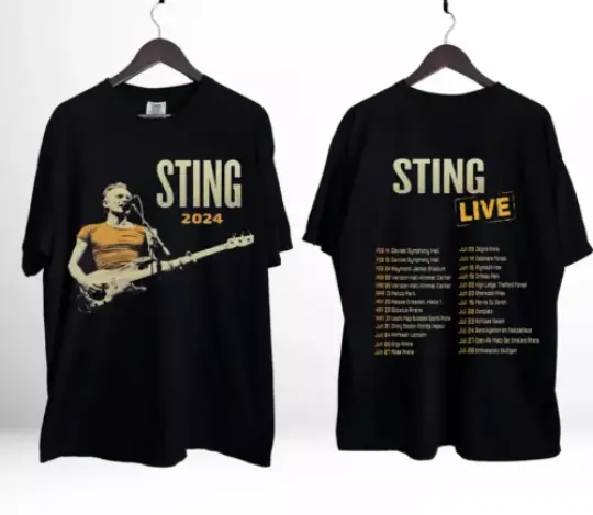 Discover Sting Tour Shirt 2024 Official Merchandise, Sting 2024 Tour Shirt