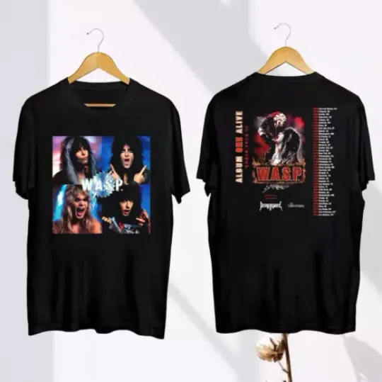 Discover 2024 WASP Nation Album On Alive Tour Shirt