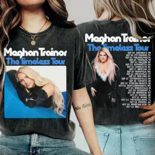 Discover BlvckStyle 2Side Meghan Trainor The Timeless Tour 2024 Shirt