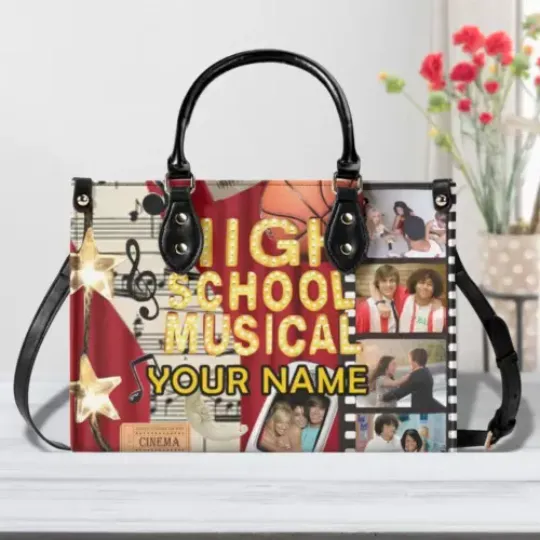 Discover Personalized High School Music Women PU Leather Handbag, Singer gift, gift for