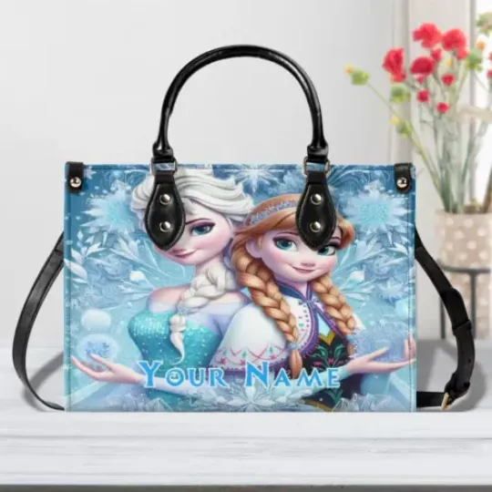 Discover Personalized Disney Frozen Luxury Women PU Leather Handbag, Disney gift, gift