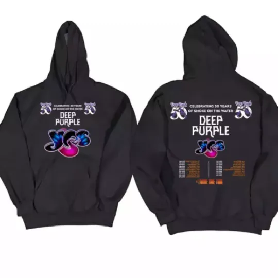 Deep Purple And Yes Band 2024 Tour Men Women S-5XL Hoodie Shirt Deep Purple