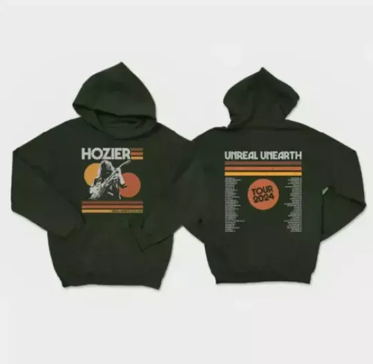 Discover 2 sided Hoodie - Unreal Unearth 2024 Tour Dates Hoodie, Hozier Shirt fans