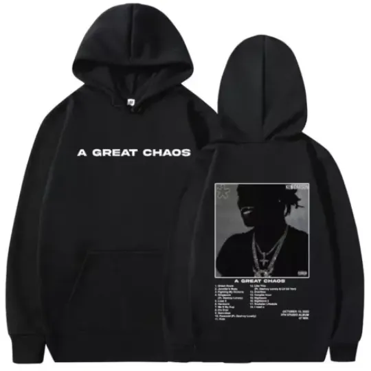 2 sideds hoodie - Rapper Ken Carson A Great Chaos Album Hoodie