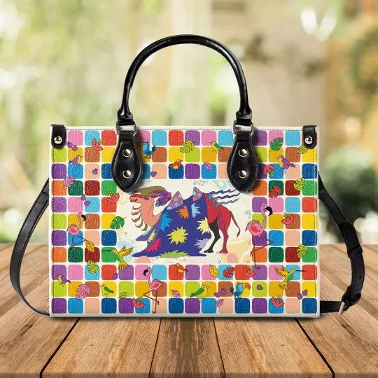 Discover Woman Handbag with Colorful Surreal Camel Leather Bag Best