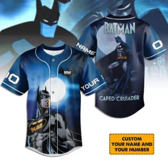 Discover The Cape Crusader 2024 Batman DC Comic Personalized Baseball Jersey