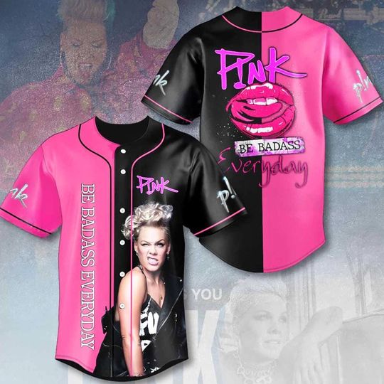 Discover P!nk Be Badass Everyday Baseball Jersey, Pink Singer Tour 2024 Shirt, Pink Summer Carnival Baseball Jersey, Trust Fall Album Shirt