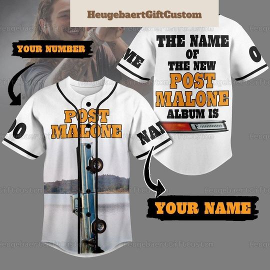 Discover Custom Post Malone F1-Trillion Baseball Jersey, Post Malone Jersey Shirt, Cowboy Post Shirt, Country Music Shirt, 2024 Tour Shirt