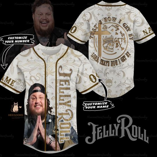 Discover Jelly Roll Baseball Jersey, Personalized Jelly Roll Tour Shirt, The Beautifully Broken Tour Shirt, Jelly Roll Merch 2024 Shirt