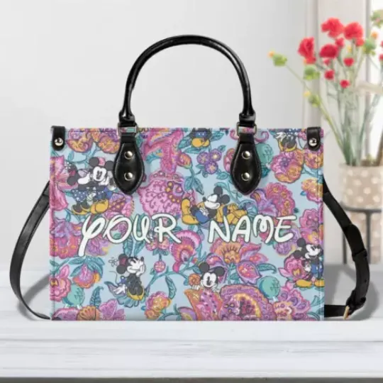 Discover Personalized Mickey Leather Handbag, Disney Lethal Handbag, Gift For Her