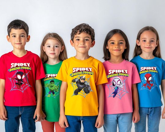 Spidey and His Amazing Friends Halloween Group Shirt, Disney Spidey Halloween Shirt