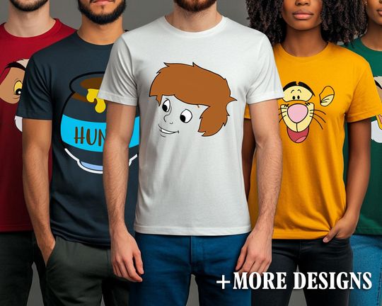 Disney Winnie The Pooh Costume Shirt, Halloween Costumes Matching Family Group Shirt