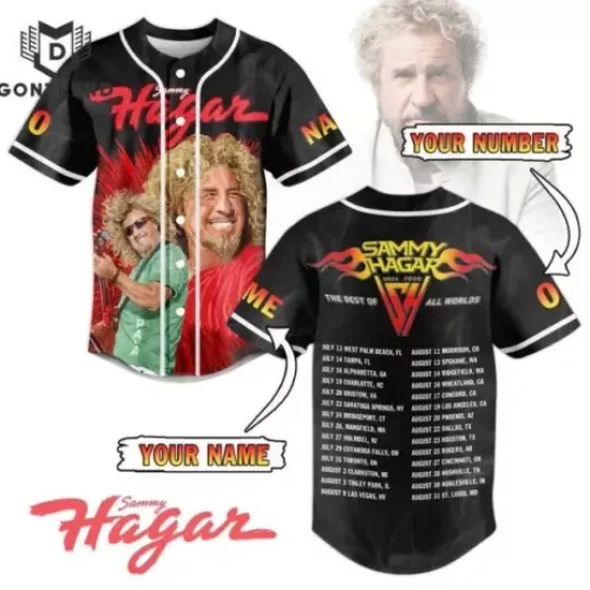 Discover Personalized Sammy Hagar 2024 Tour Baseball Jersey