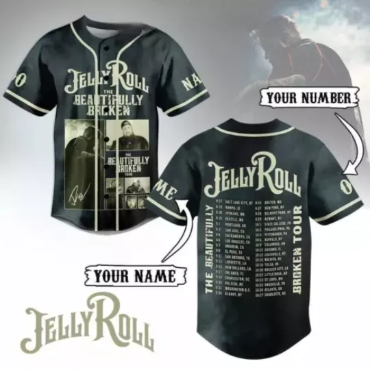 Discover Jelly Roll Ready For The Beautifully Broken Tour 2024 Personalized Baseball Jersey