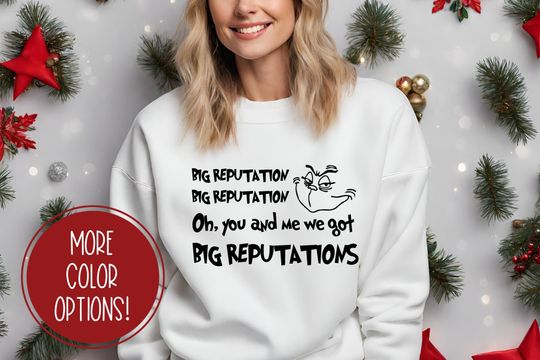 Discover Taylor Christmas funny character Reputation Crewneck Sweatshirt
