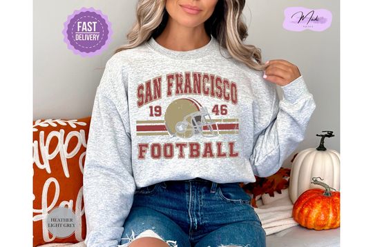 Discover San Francisco 1946 Football Sweatshirt, San Francisco Football Hoodie, SF Football Sweatshirt, SF Game Day Sweatshirt, Football Sweatshirt