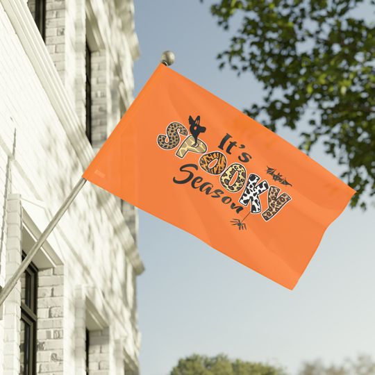 Flag, Halloween Flag, Home Decorative Flag, Fun and Cute Home Dcor Flag, Halloween It's Spooky Season Flag, Halloween Home Dcor Flag