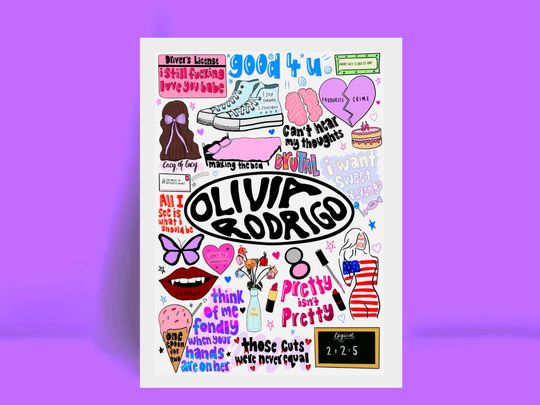 Discover Olivia Rodrigo Poster Print | Artist Poster | Music Poster |  Wall Decor | Music Gift | Room Decor