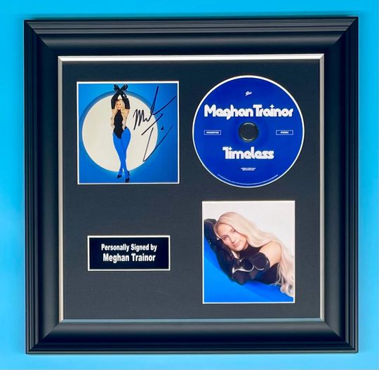 Discover Meghan Trainor Signed Photo & CD In Luxury Handmade Wooden Frame With AFTAL Member COA Music Memorabilia Autograph Timeless Poster