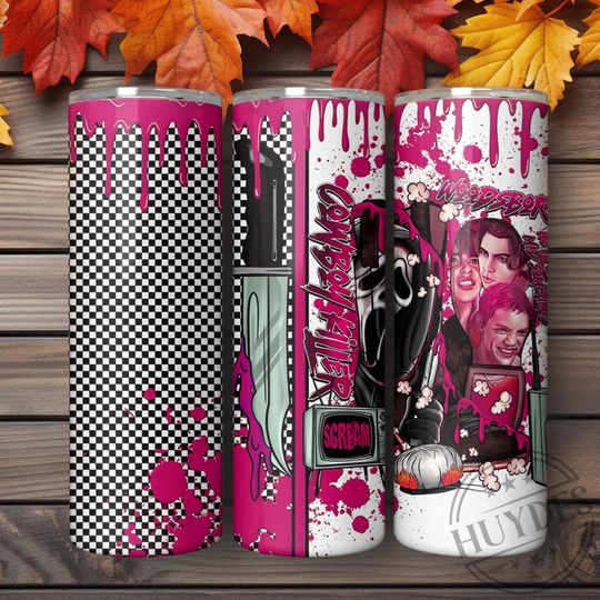 Discover Horror Characters  20oz Tumbler Wrap, Pink Halloween Tumbler Png, Cowboys Killers Tumbler Wrap, Pinky Scary Characters