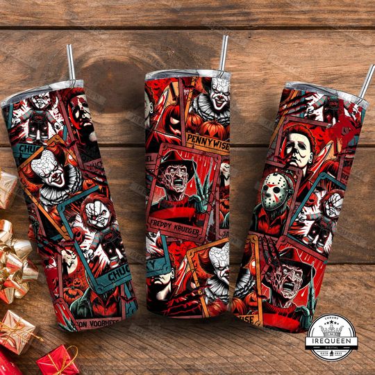 Discover Killer Friends Halloween 20oz Tumbler Design Png, Halloween Character Straight Tumbler Design, Squad Goals Tumbler Png, Digital File