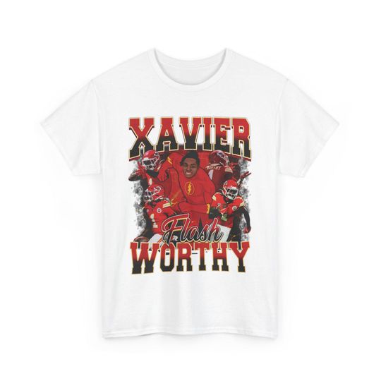 Xavier Worthy Flash Kansas City Chiefs Vintage Style Y2K Tee Shirt