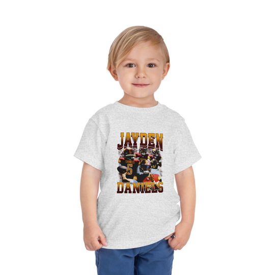 Toddler Jayden Daniels Washington Commanders Wrestling Entertainment Style Football Tee