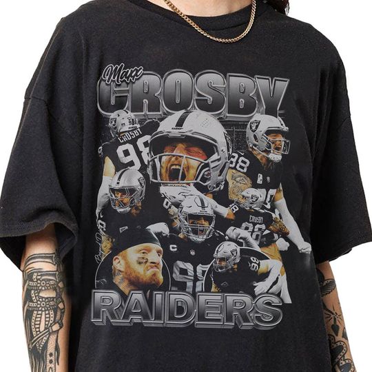 Maxx Crosby 90s Vintage Bootleg Style T-Shirt, Classic Retro Graphic Unisex Tee Gift For Men and Women