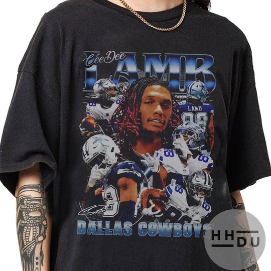 CeeDee Lamb 90s Vintage Bootleg Style T-Shirt, Classic Retro Graphic Unisex Tee Gift For Men and Women