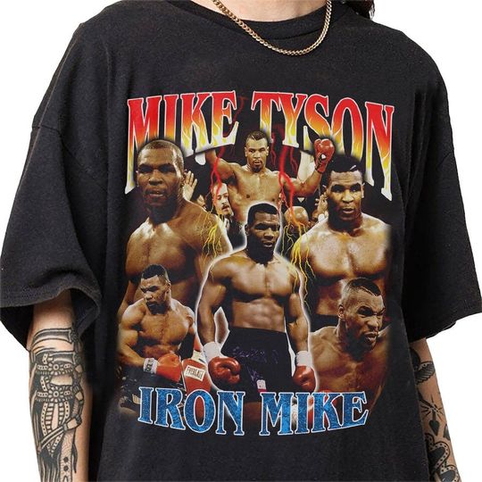 Mike Tyson 90s Vintage Bootleg Style T-Shirt, Classic Retro Graphic Unisex Tee Gift For Men and Women