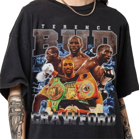 Terence Crawford 90s Vintage Bootleg Style T-Shirt, Classic Retro Graphic Unisex Tee Gift For Men and Women