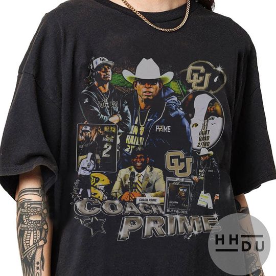 Discover Coach Prime 90s Vintage Bootleg Style T-Shirt, Classic Retro Graphic Unisex Tee Gift For Men and Women