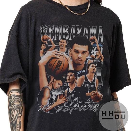 Victor Wembanyama 90s Vintage Bootleg Style T-Shirt, Classic Retro Graphic Unisex Tee Gift For Men and Women