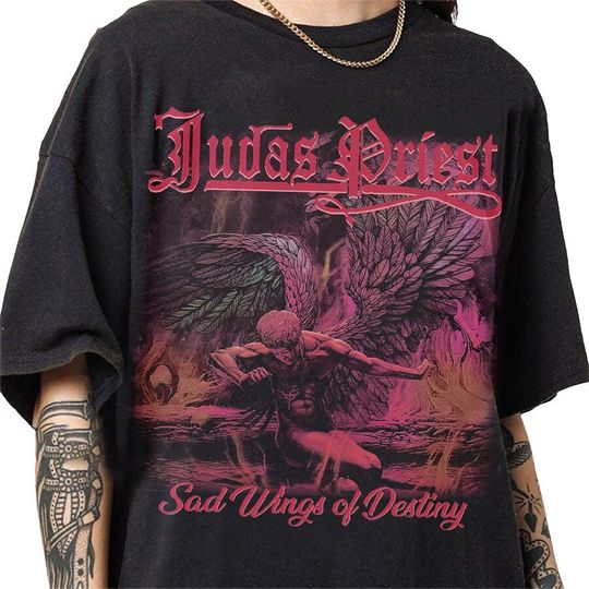 Judas Priest 90s Vintage Bootleg Style T-Shirt, Classic Retro Graphic Unisex Tee Gift For Men and Women