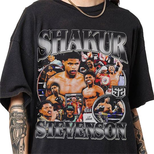 Discover Shakur Stevenson 90s Vintage Bootleg Style T-Shirt, Classic Retro Graphic Unisex Tee Gift For Men and Women