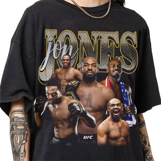 Jon Jones 90s Vintage Bootleg Style T-Shirt, Classic Retro Graphic Unisex Tee Gift For Men and Women