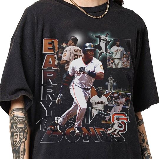 Discover Barry Bonds 90s Vintage Bootleg Style T-Shirt, Classic Retro Graphic Unisex Tee Gift For Men and Women