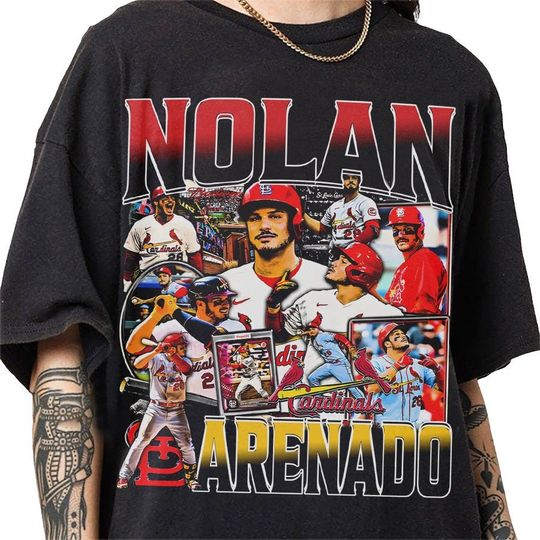 Discover Nolan Arenado 90s Vintage Bootleg Style T-Shirt, Classic Retro Graphic Unisex Tee Gift For Men and Women