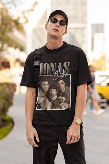 Jonas Brothers Tour Merch Five Albums One Night, Kevin Jonas, Joe Jonas, Nick Jonas Tshirt Tee and Sweatshirt Womens, Mens